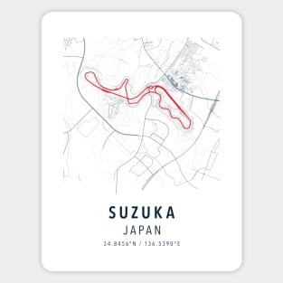 suzuka simple map Magnet